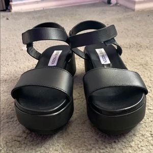 Black chunky sandals